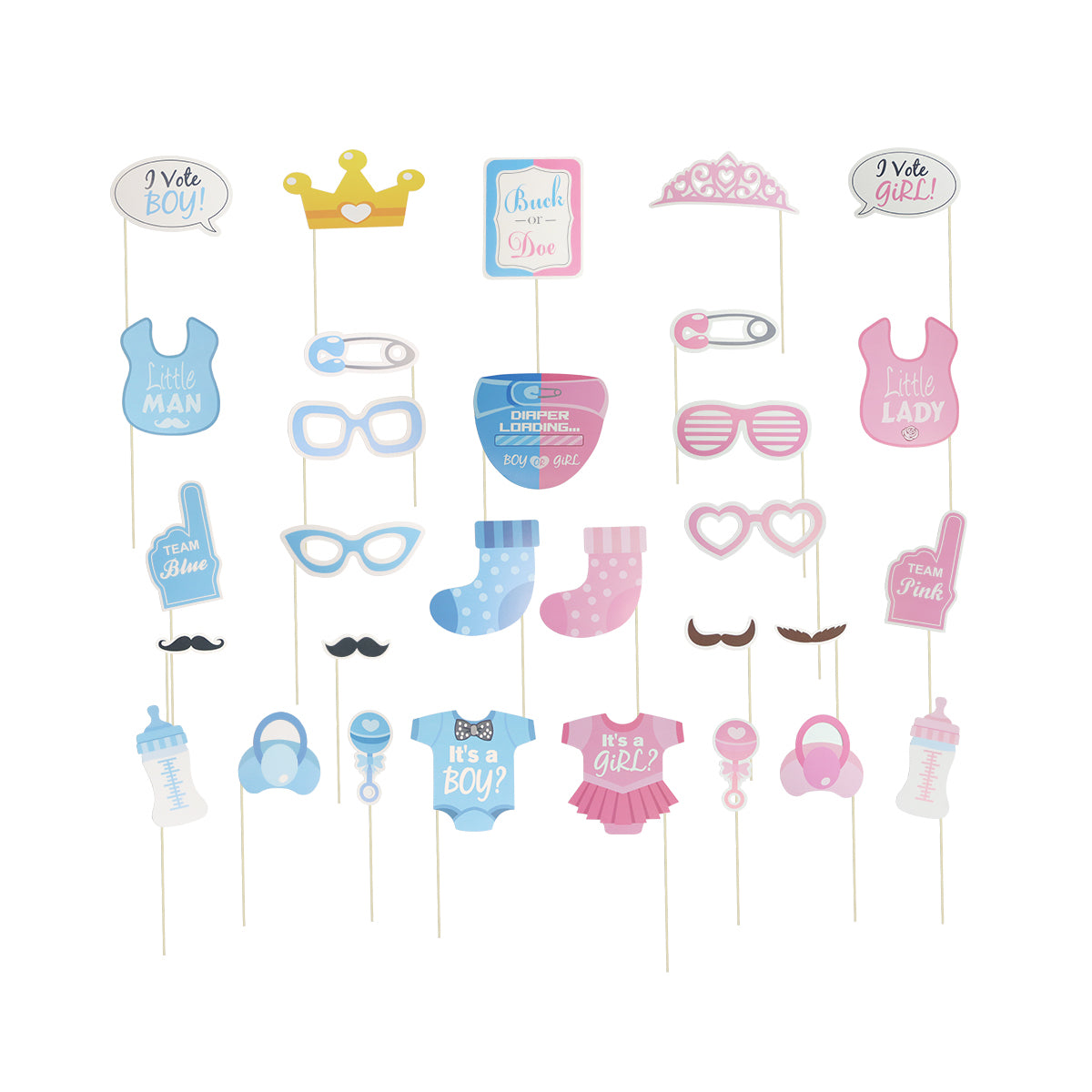 Gender Reveal Balloon & Prop Decoration Kit –