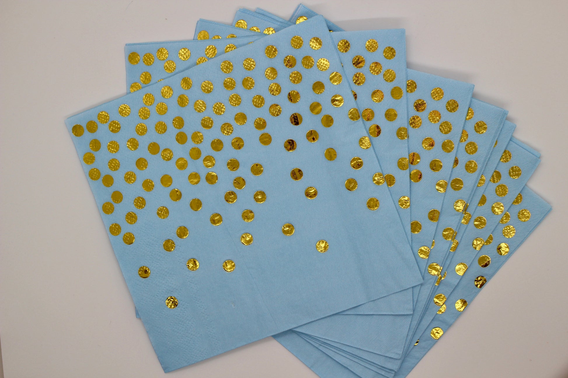 Blue & Gold Confetti Paper Cups - Set of 10 –